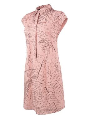 CHLOROPHYLLE perla style Blush Pink Floral Sketch Cap-Sleeve Dress